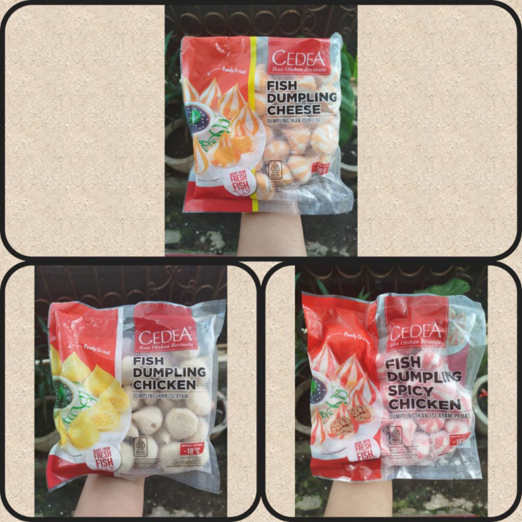 

Cedea Dumpling Ikan isi Keju | Ayam I Ayam Pedas Kemasan 500gram