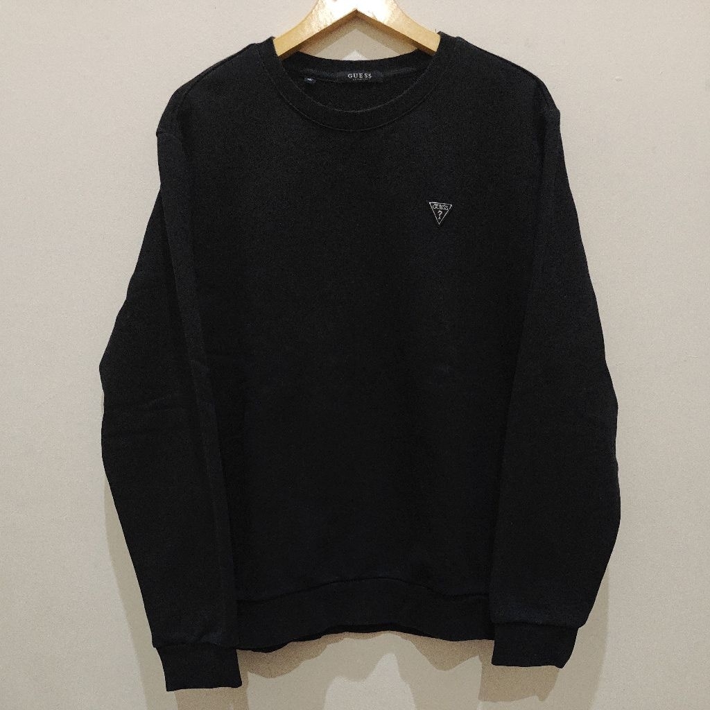 Crewneck Sweater Guess Black Small Logo