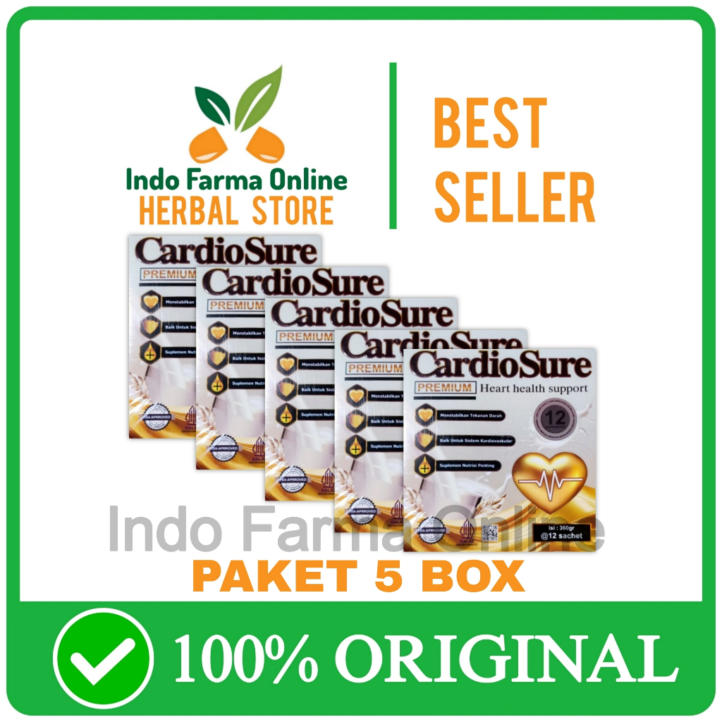 

5 Box Cardiosure Original Susu Premium Atasi Hipertensi Darah Tinggi & Kolestrol Original Asli