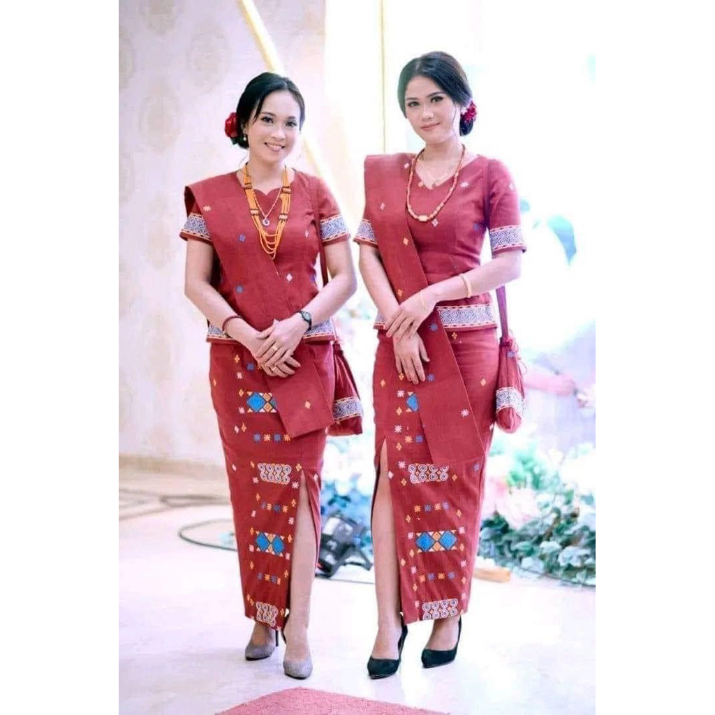Set Baju Adat Toraja wanita / Setelan Baju Tenun Toraja