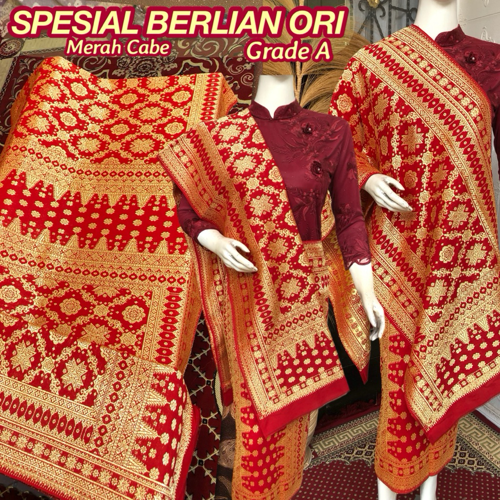 SONGKET BERLIAN ORI (Songket Lepus Berlian ORI Grade A) songket tenun asli palembang /ilham songket 