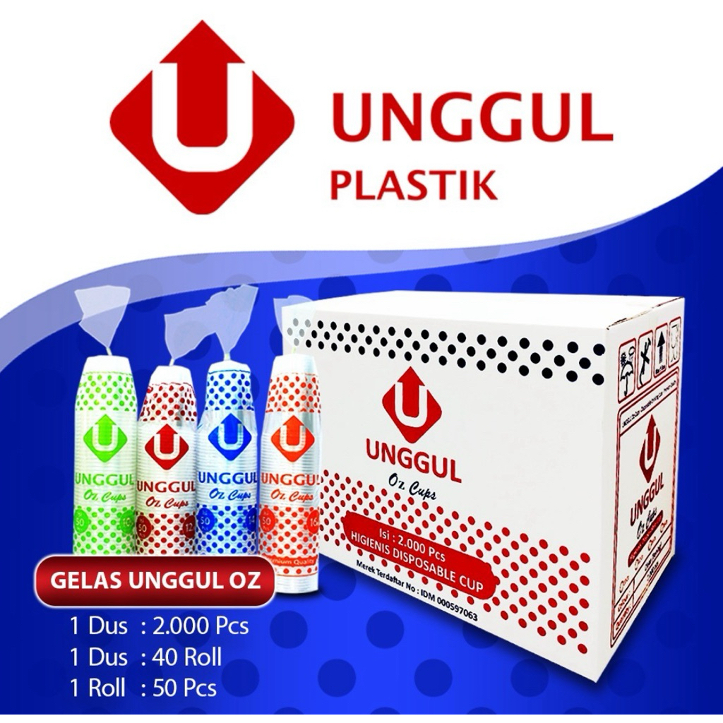 (2000pcs) 1DUS CUP GELAS 16 OZ UNGGUL | GELAS POP ICE