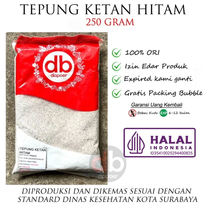 Ketan Hitam Bubuk | Tepung Ketan Hitam 250gram