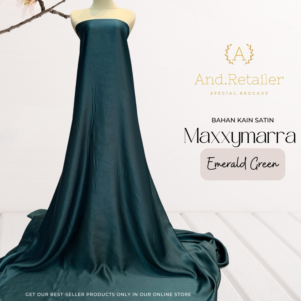 Bahan Kain MxmaRa Maxxymarra Silk Warna Emerald Green/Hijau army/Sage green/Dusty Green/Olive/Ash Gr
