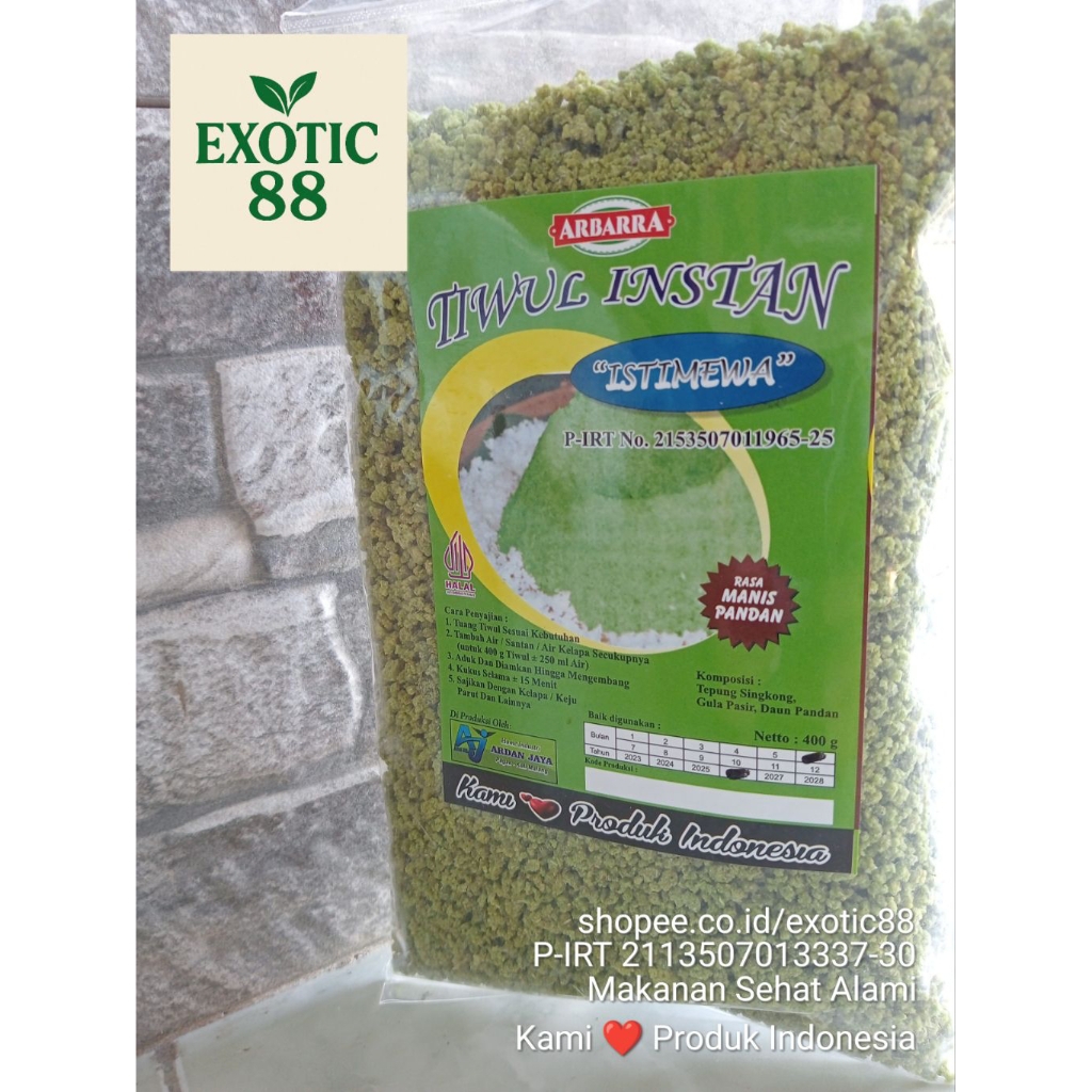 

Tiwul Instan Manis Pandan