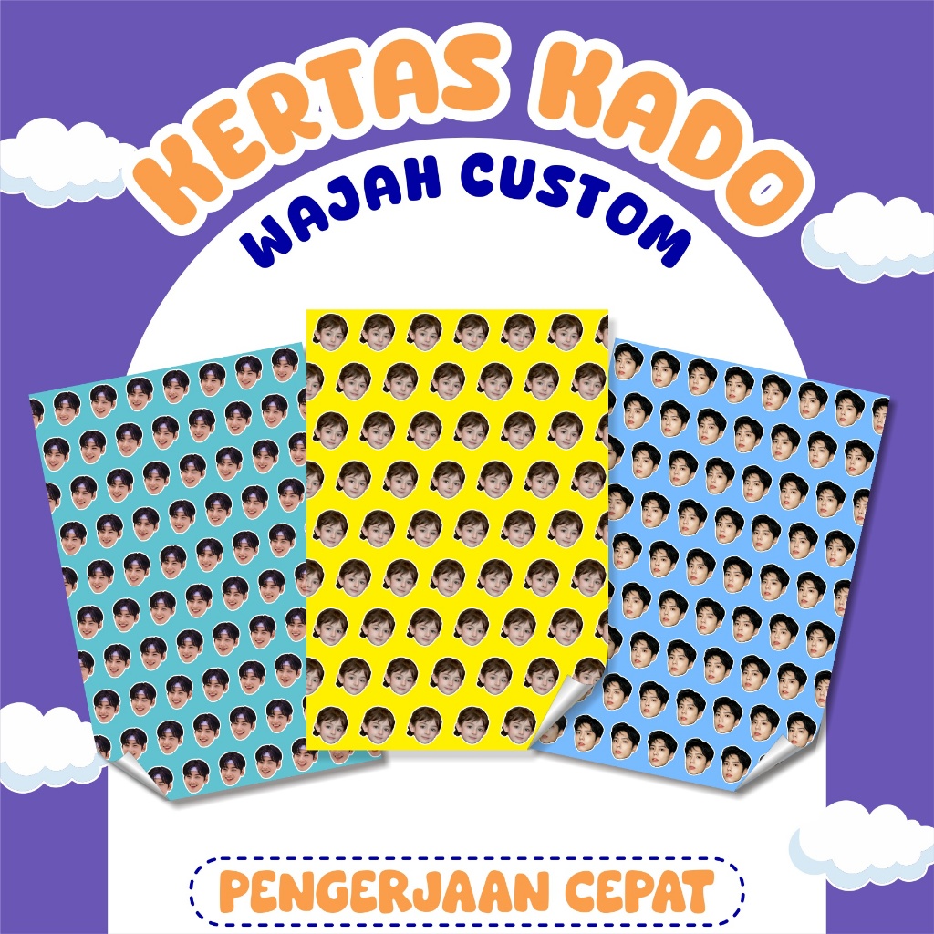 

Kertas Kado Motif Wajah Custom Murah Lucu Aesthetic