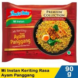 

Indomie Mie Instan Premium Mie Keriting Rasa Ayam Panggang / Indomie Keriting Ayam Panggang 90G