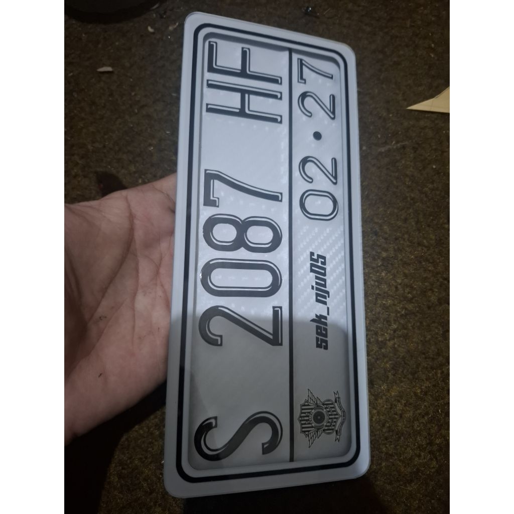 PLAT AKRILIK KARBON PUTIH PLAT LAPIS MIKA BERKUALITAS PLAT MIKA PLAT MOTOR SEMUA MOTOR PLAT VARIASI 