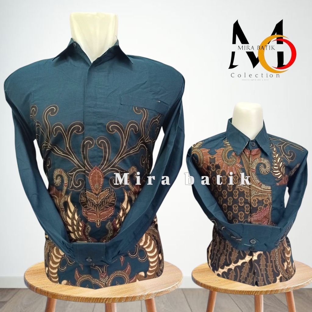 new colection batik couple ayah anak /batik pasangan ayah anak katun premium motif mewah elegan cod