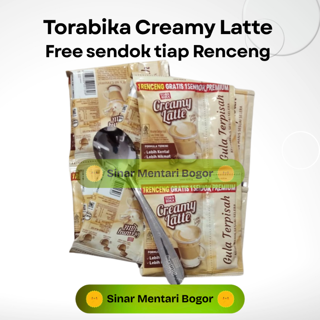 

Torabika Creamy Latte (Free Sendok) - 1 renceng isi 10 sachet