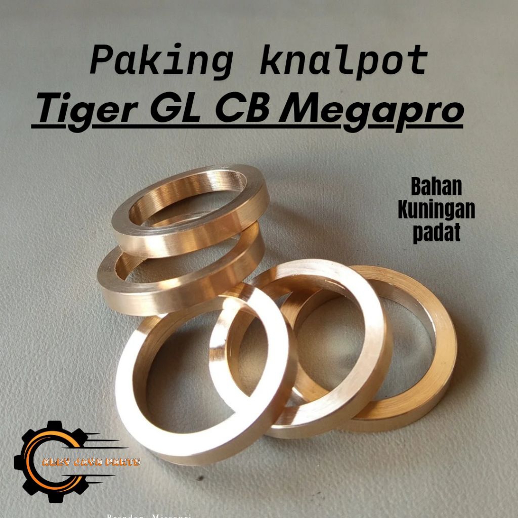 Paking Perpak knalpot Tiger Megapro GL CB Bahan Kuningan PADAT