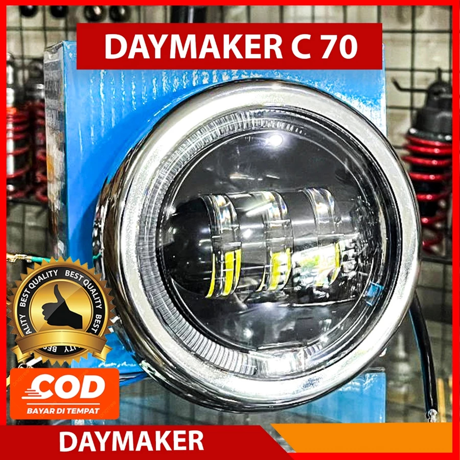 Lampu C70 Daymaker 4.5 Inch DOT SAE Ring Kuning Putih Sportsday