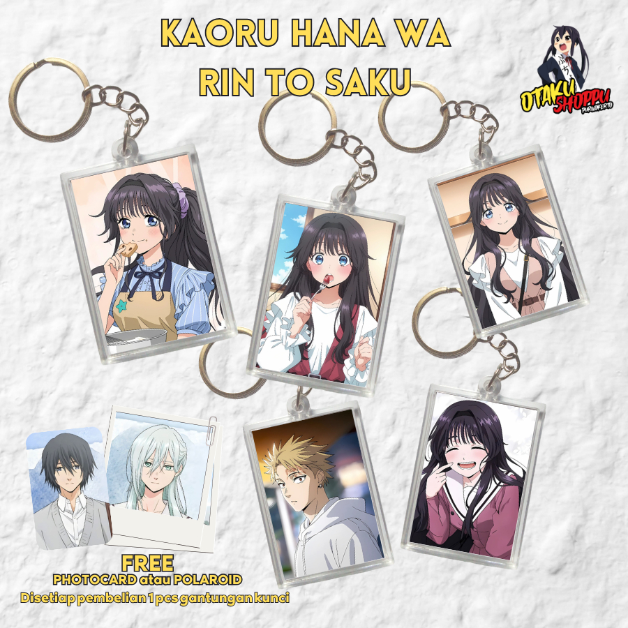 Keychain / Gantungan Kunci Akrilik Anime Kaoru Hana Wa Rin To Saku / Waguri