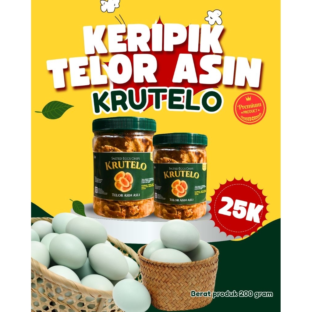 

Keripik Telor Asin Krutelo Whisper | Cemilan Unik Berat 140 Gram Rasa Pedas Jeruk Enak Dinikmati