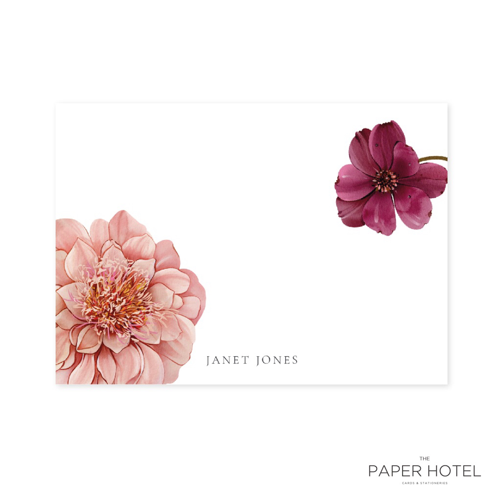 

1 Sided Notecard - Petal Press (Personalized Initials/Name, 16 pcs)