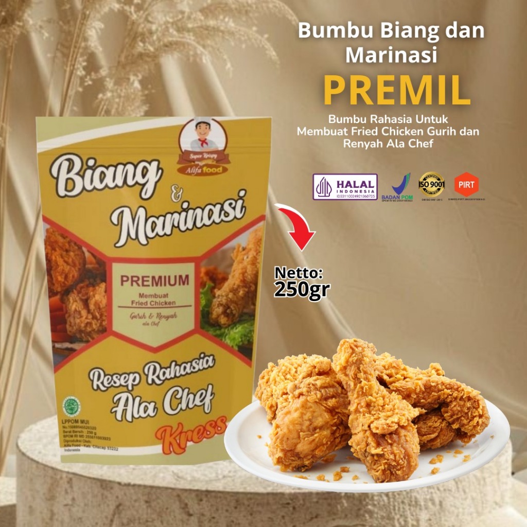 

Bumbu Premil 250gr AlifaFood Friedchicken kemasan kecil krispi