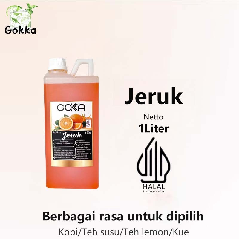 

Gokka Jeruk Syrup 1l- Sirup Jeruk Gokka - Halal