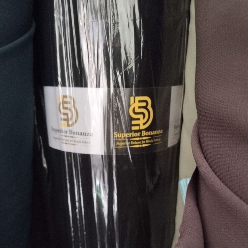 kain 50cm jetblack bonanza lebar 150cm