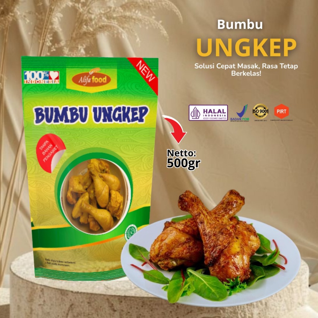 

Bumbu Ungkep Alifafood 500gr/BPOM Halal/Bumbu Bakar/Ungkep Ayam/Ungkep Ikan/Instan/Bubuk/Siap Pakai