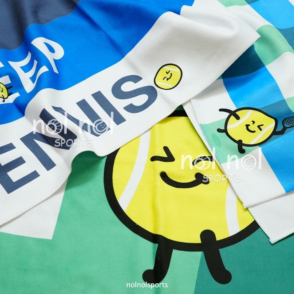 NNS handuk olahraga tenis padel sports towel lucu eat sleep play tennis lap keringat