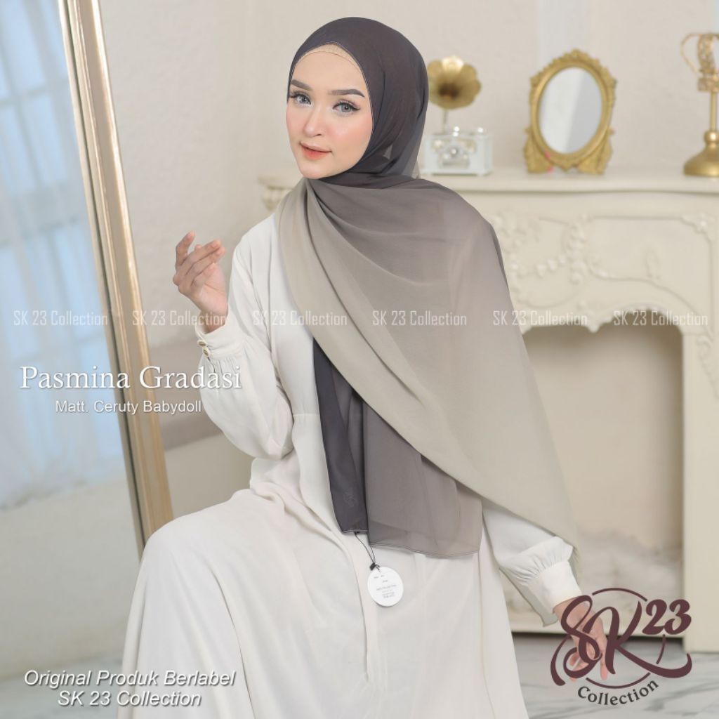 HIJAB SK PASHMINA GRADASI // HIJAB PASHMINA // HIJAB MOTIF GRADASI // HIJAB GROSIR MURAH KEKINIAN