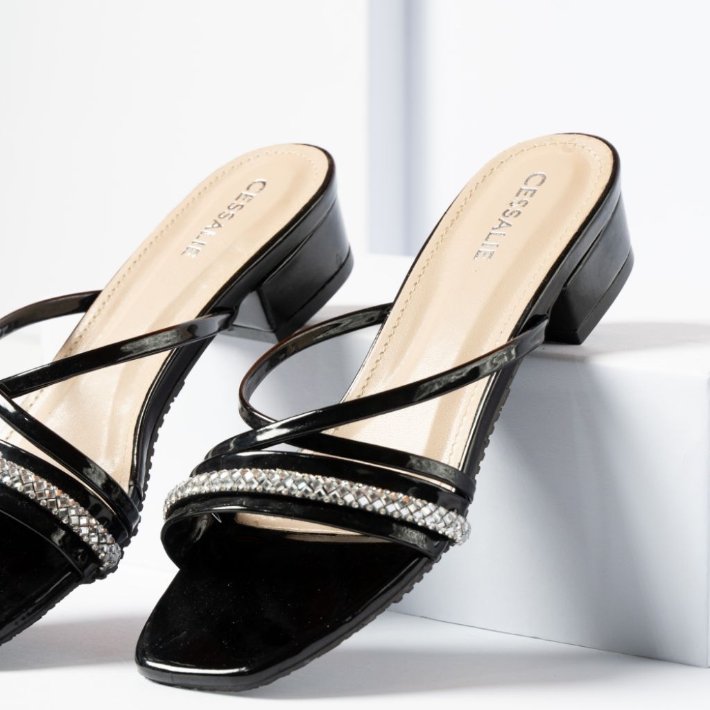 Cessalie sandal heels wanita Eleanor hak tahu 3cm sandal heels wanita sandal heels sandal hak tahu s