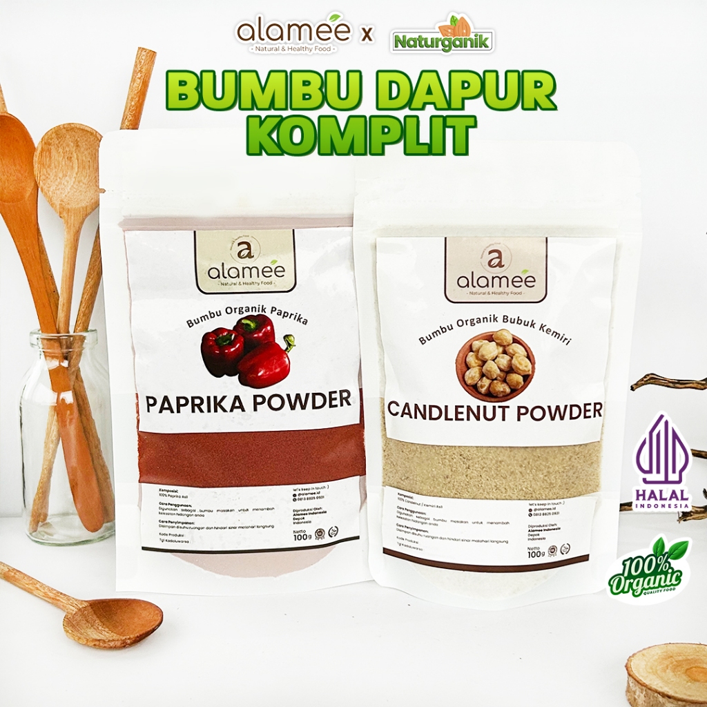 

ALAMEE Bumbu Dapur Bubuk Lengkap 100gr Bawang Putih Bombay Rosemary Oregano Parsley Cabe Naturganik