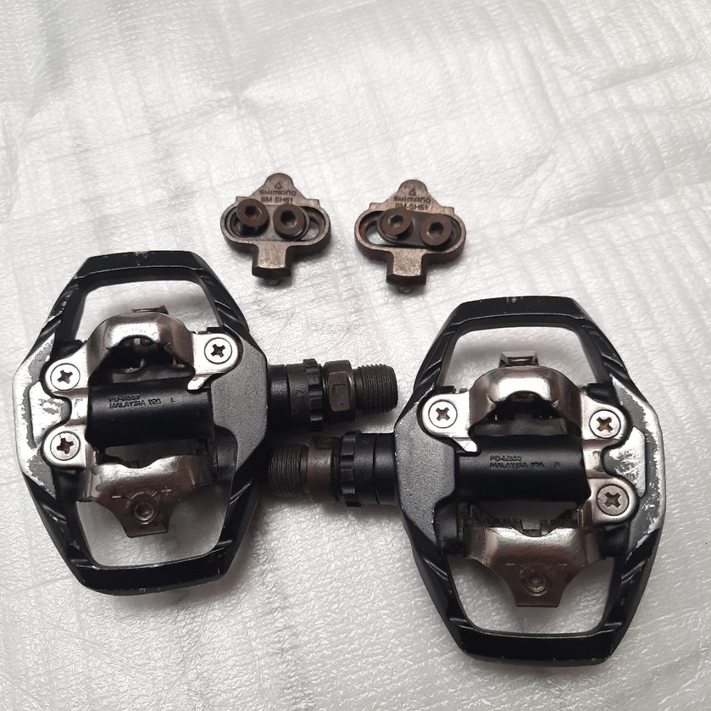 Shimano PD-M530 Clipless Pedal For MTB Gravel Commuter - Pedal Cleat Shimano M530 Untuk MTB Gravel K