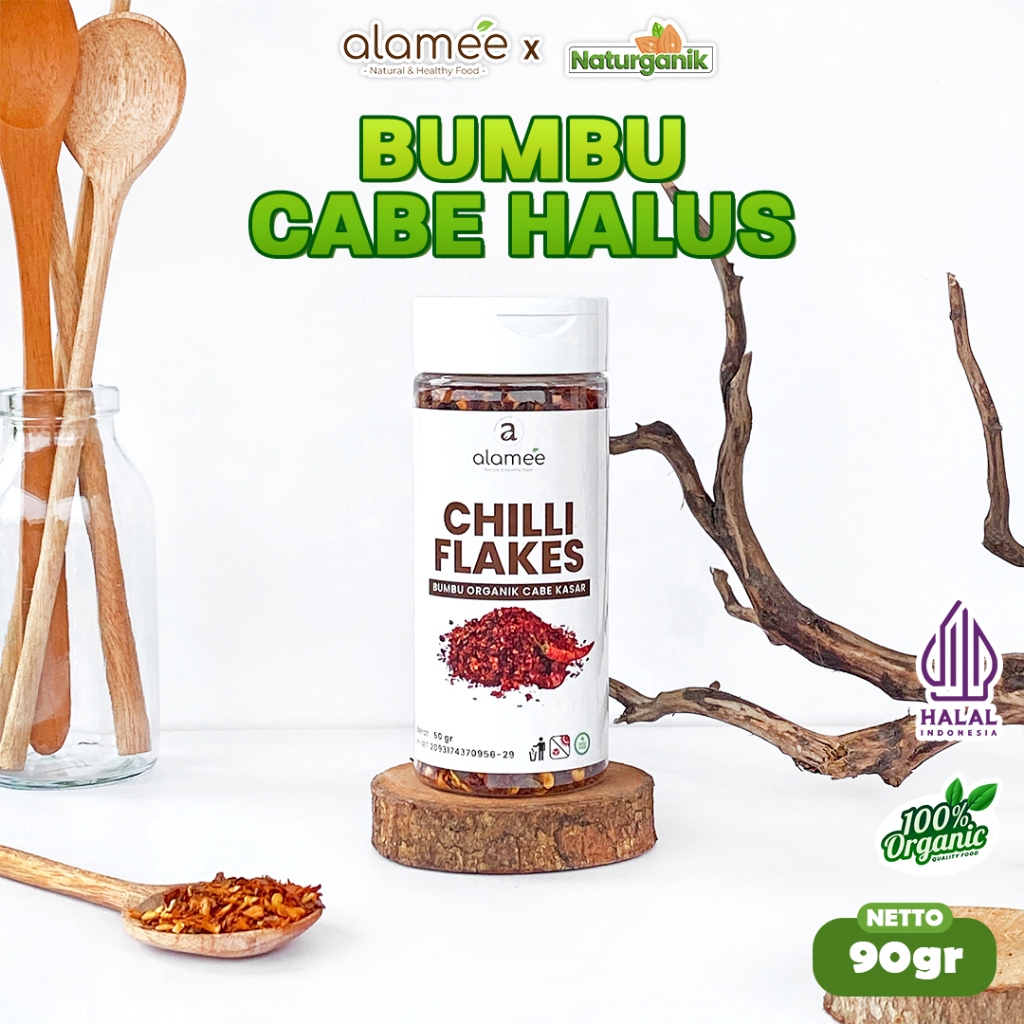 

ALAMEE Bubuk Cabe Halus Chilli Powder Chili Cabai Seasoning Bumbu Dapur Organik Tabur Naturganik