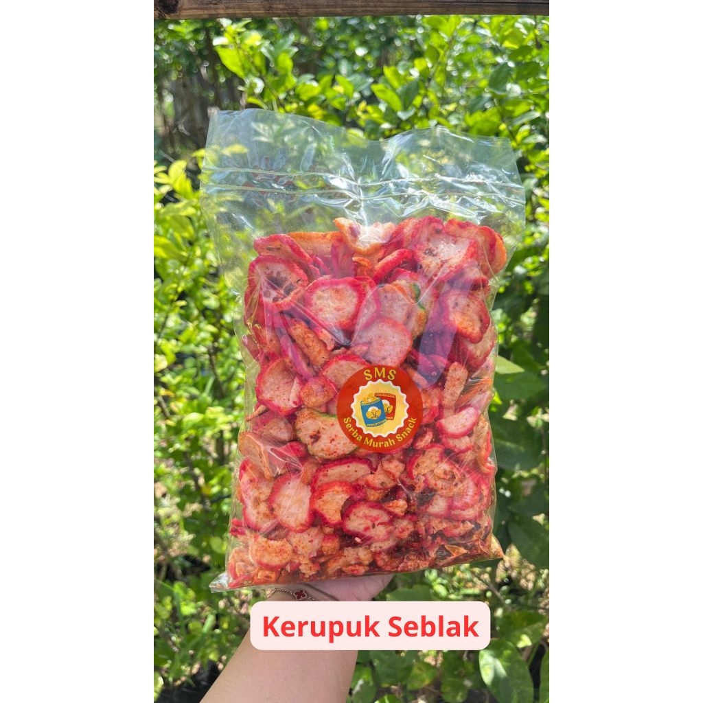 

termurah kerupuk seblak pedas manis gurih 250 gram