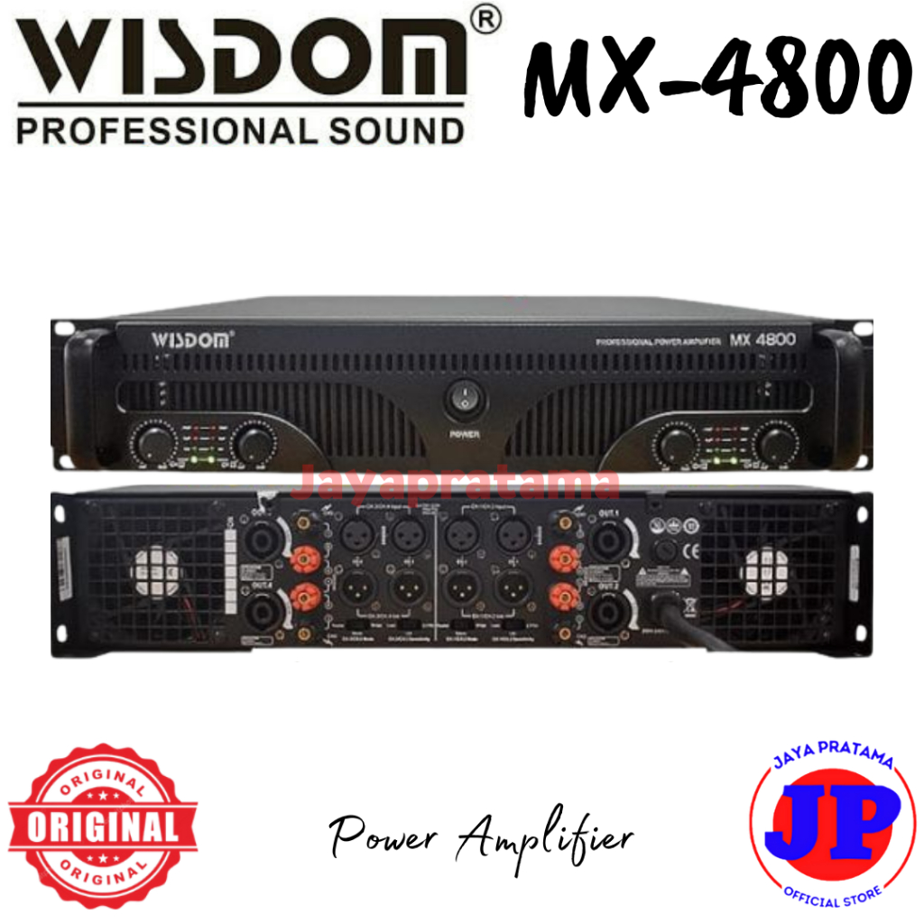 Wisdom MX4800 Power 4-Channel Power Amplier Wisdom MX-4800 Power