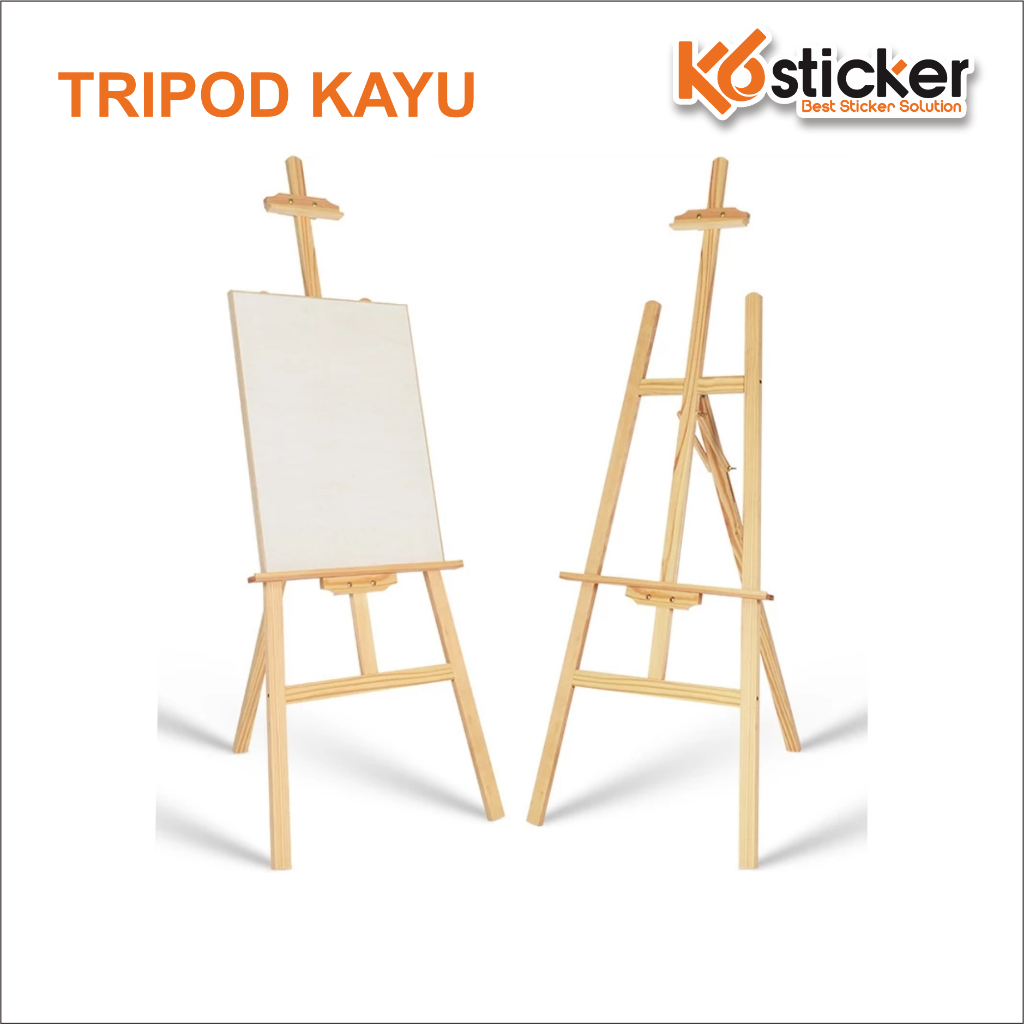 

Hightune Easel Kayu Holder Foto Stand Tripod Kayu Frame Kanvas Lukisan Tripod Frame Kayu