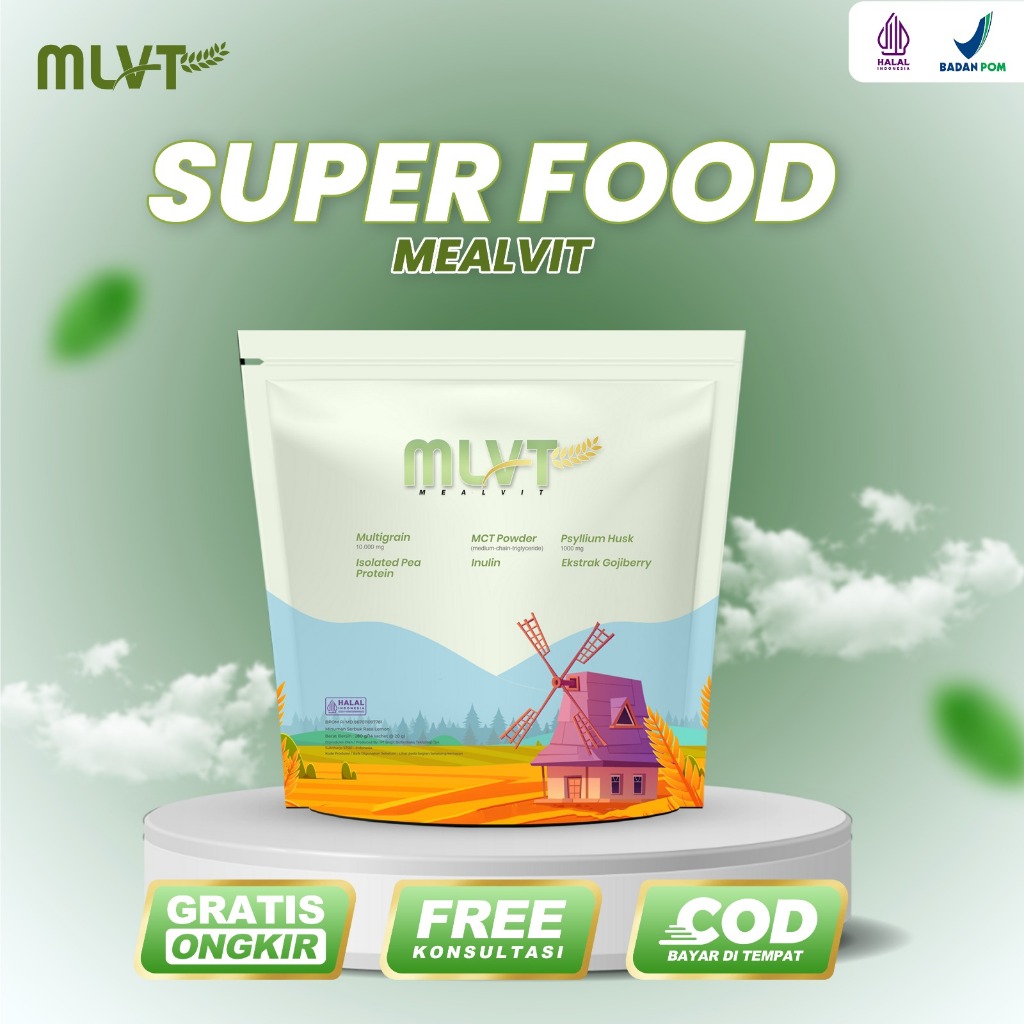 

Mealvit (MLVT) Minuman serat tinggi Aman & Halal, Rasa Enak Kaya Nutrisi