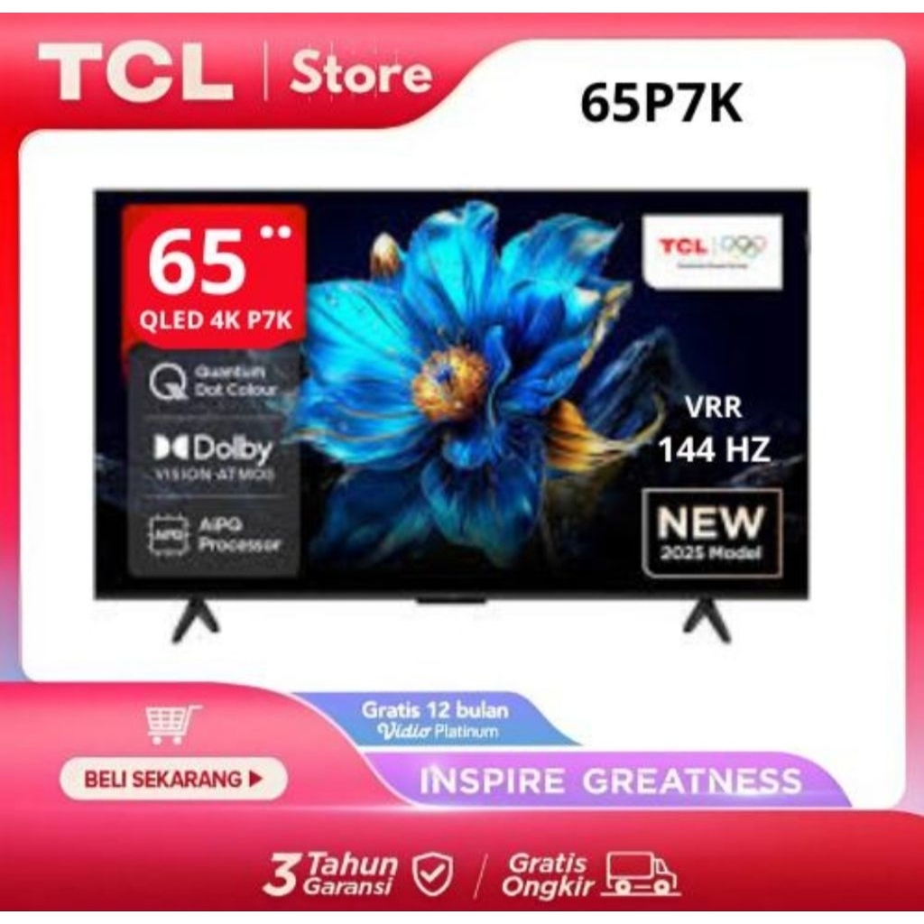 TV QLED TCL 65 INCH 65P7K