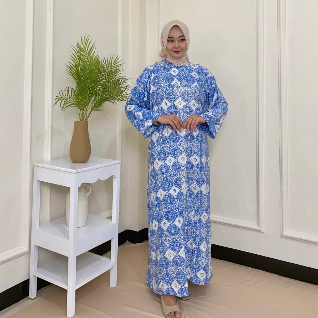 longdress gamis rayon premium super jumbo oversize by batik putri diana