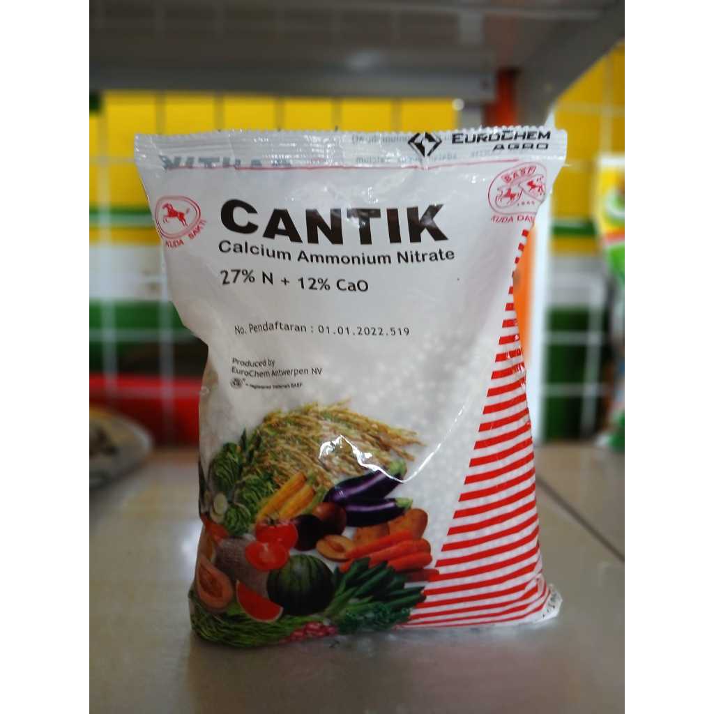 PUPUK CANTIK 1KG KEMASAN PABRIK CALCIUM AMMONIUM NITRAT NPK CANTIK / AMONIUM NITRAT