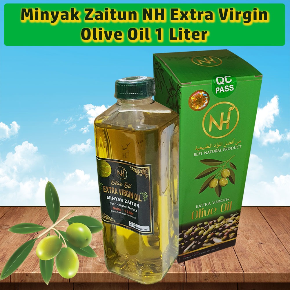 

Minyak Zaitun NH Extra Virgin Olive Oil Organic Murni Asli 100% NH Ekstra Virgin Organik 1 liter