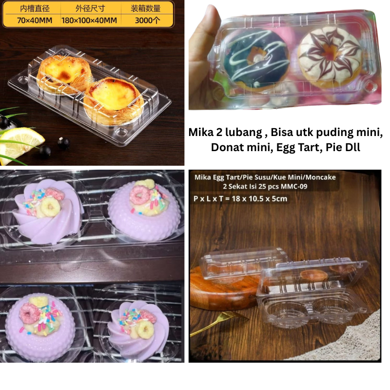 20 pcs Mika Puding isi 2 - Mika Puding Mini - Mika Eggtart - Mika Donat Mini
