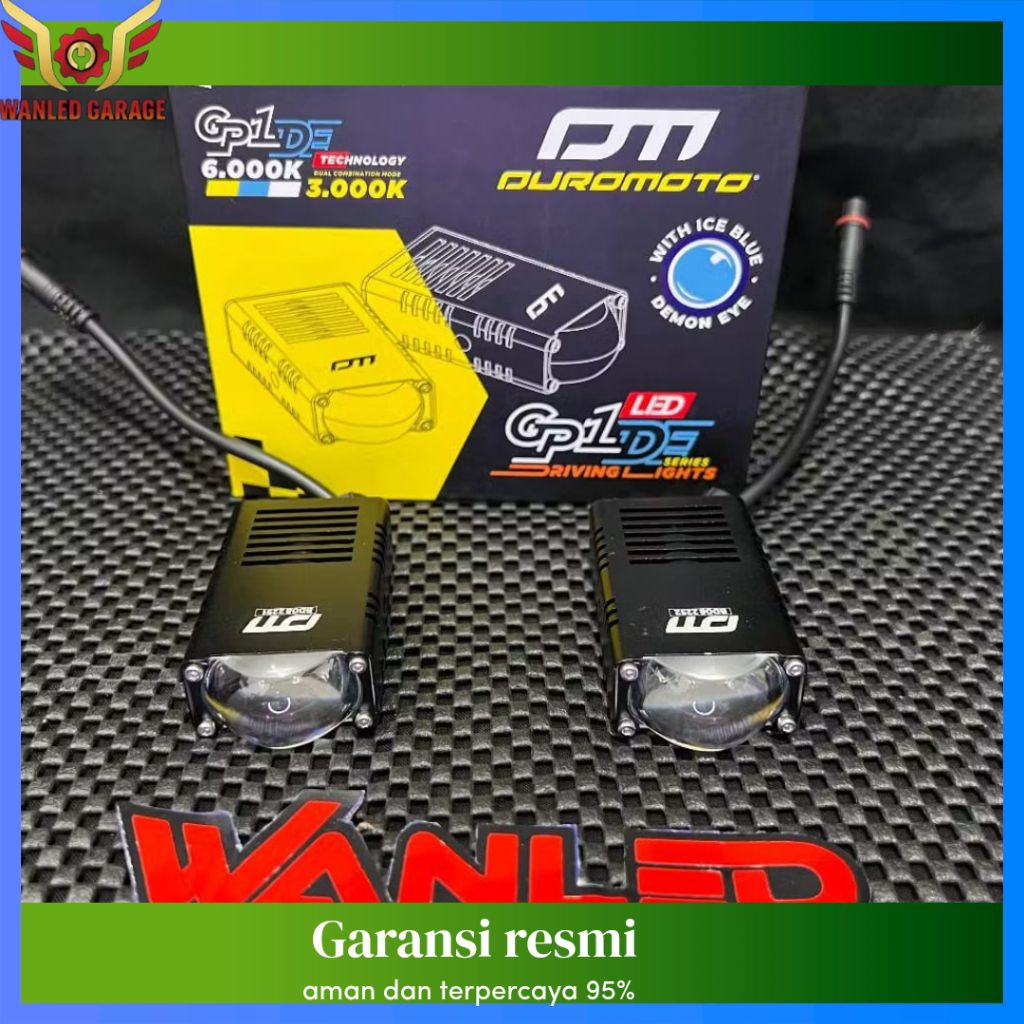 Duromoto GP1 DE (putih kuning di lengkapi demon ice blue)