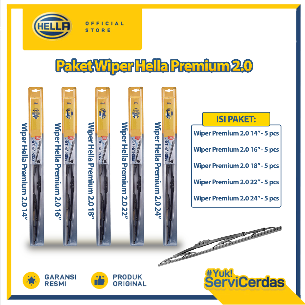 Paket Wiper Hella Premium 2.0 - Wiper Mobil