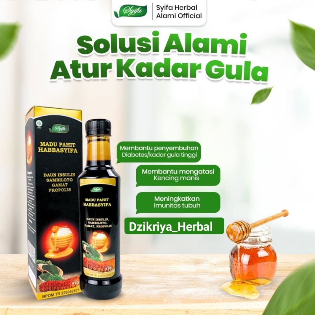 

Madu Hitam Pahit HabbaSyifa Plus 470 gr