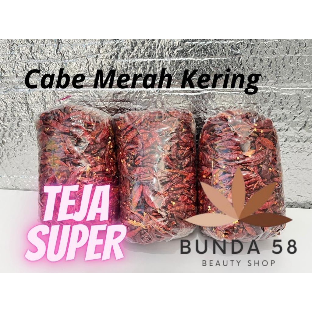 

CABAI RAWIT MERAH KERING TEJA TANPA TANGKAI SUPER PEDAS