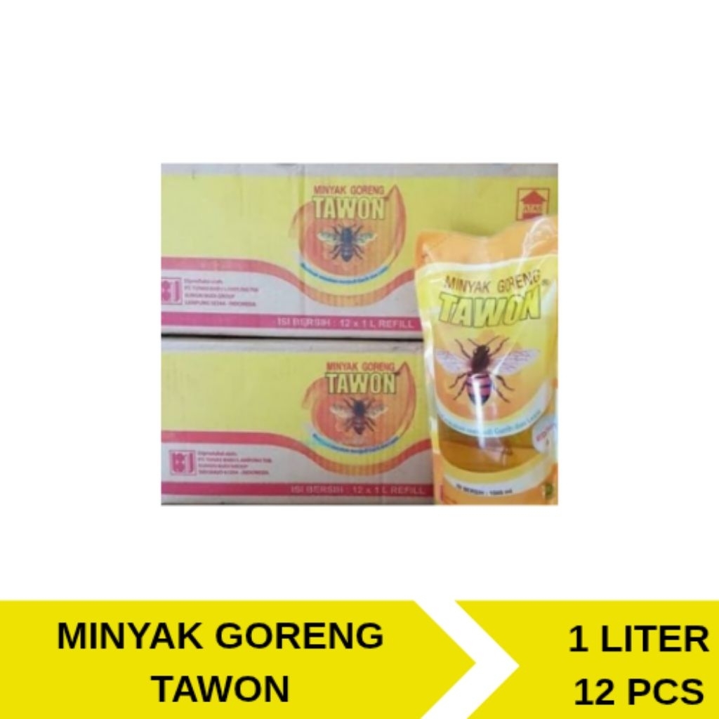 

Minyak Goreng Tawon 1 Liter 1 Dus isi 12