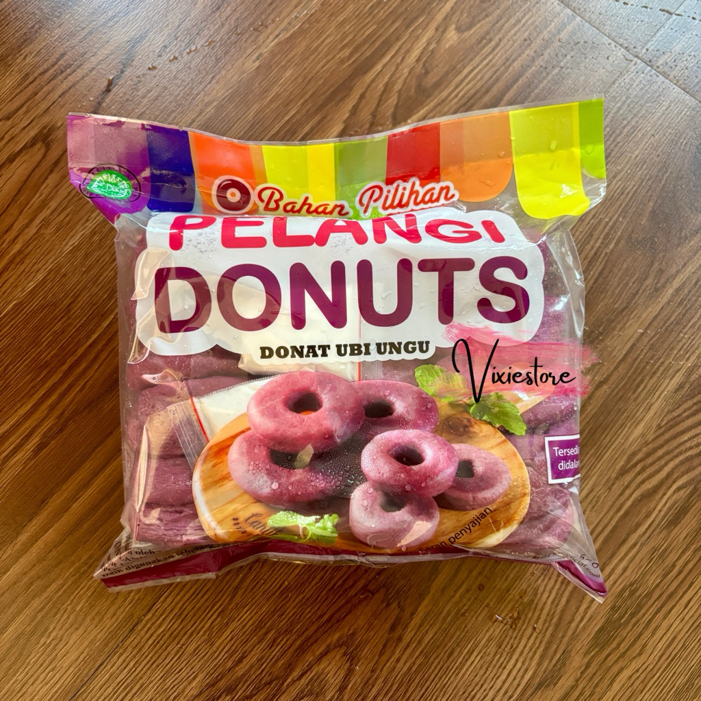 

Pelangi Donuts Donat Ubi Ungu Besar Isi 10