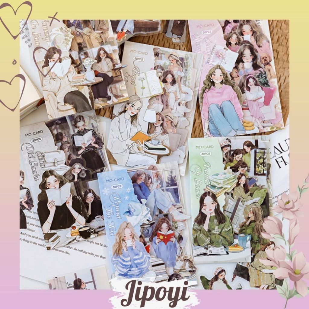 

30pcs Stiker Sticker Anti Air Bujo Journal Jurnal Scrapbook Planner Diary Fashion Aesthetic Lucu DIY