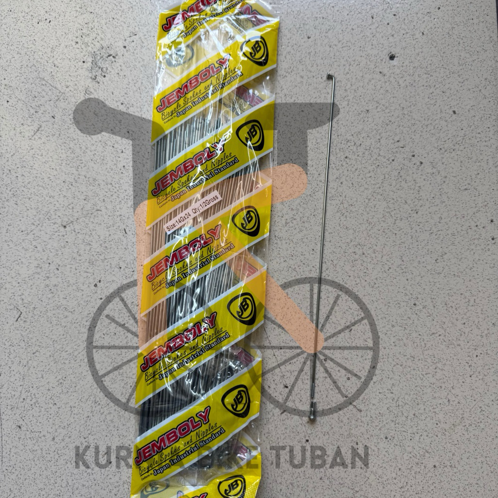 Ruji Jari Jari Sepeda JEMBOLY 14G x 24 untuk ukuran 24 Spokes
