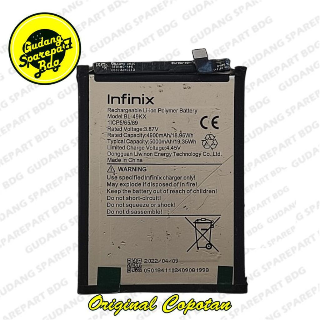 Baterai Infinix Note 11 second copotan