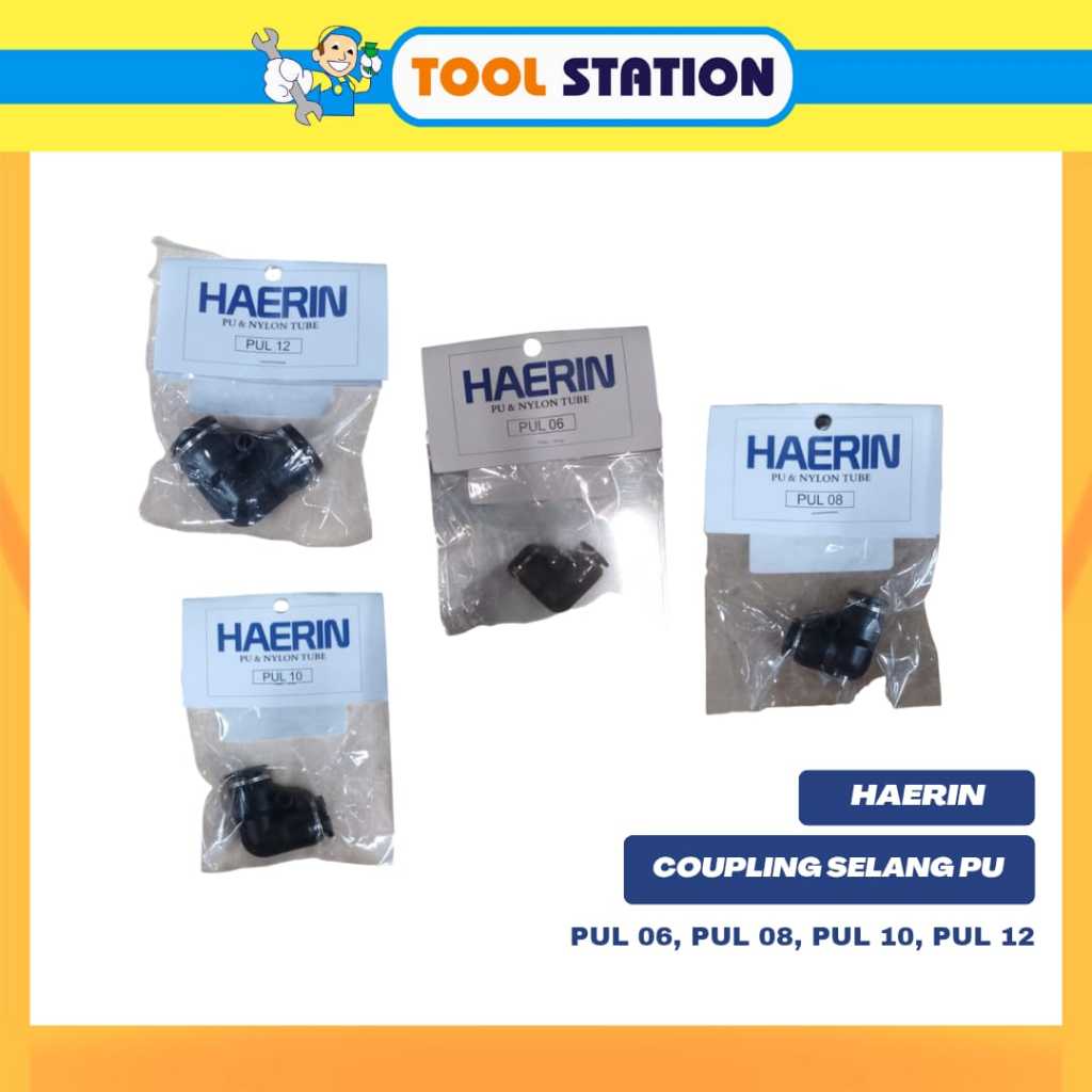 HAERIN COUPLING SELANG PU PUL 06, PUL 08, PUL 10,PUL 12