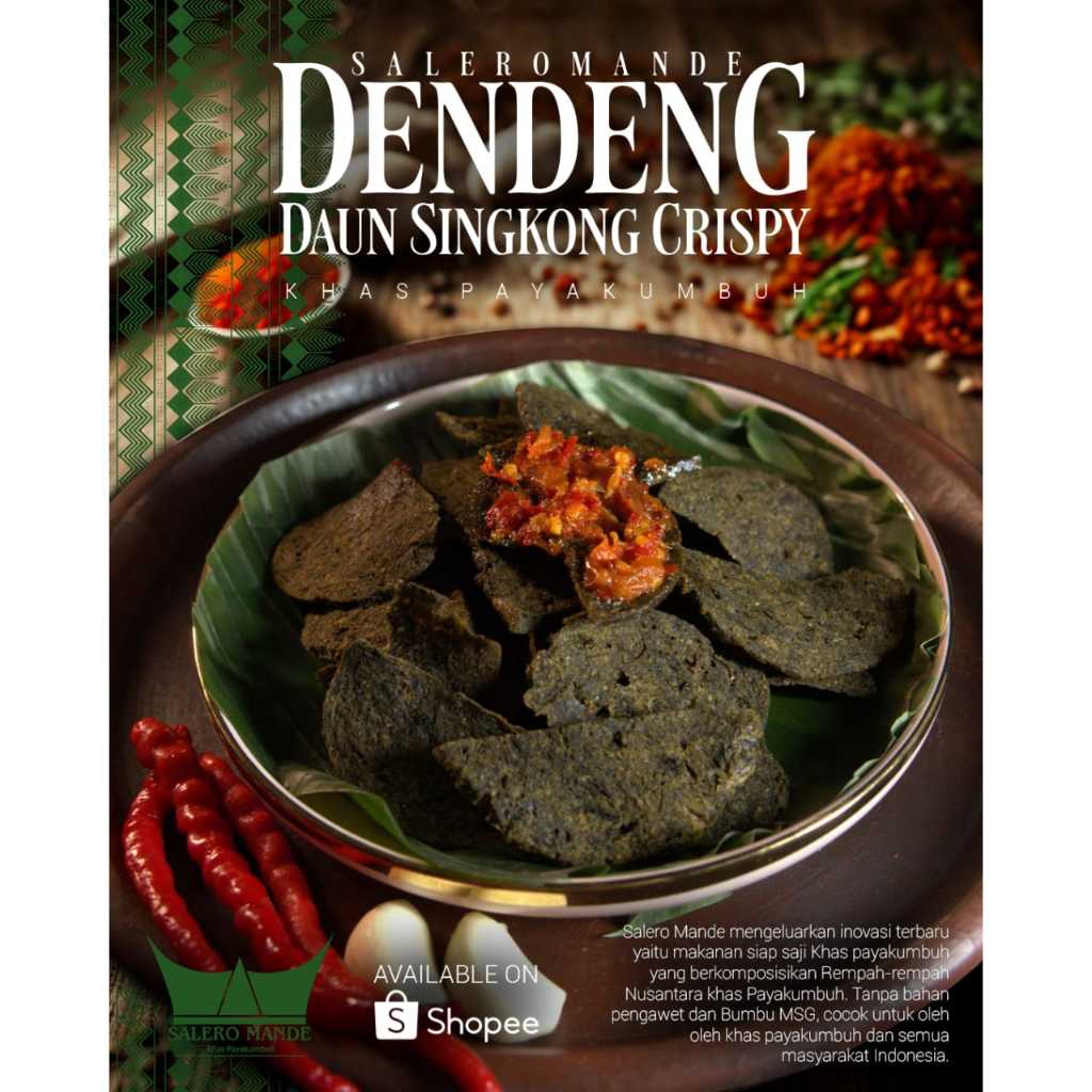 

(NEW FOOD's) Saleromande - Dendeng Daun Singkong Crispy khas Payakumbuh 150 dan 250Gram