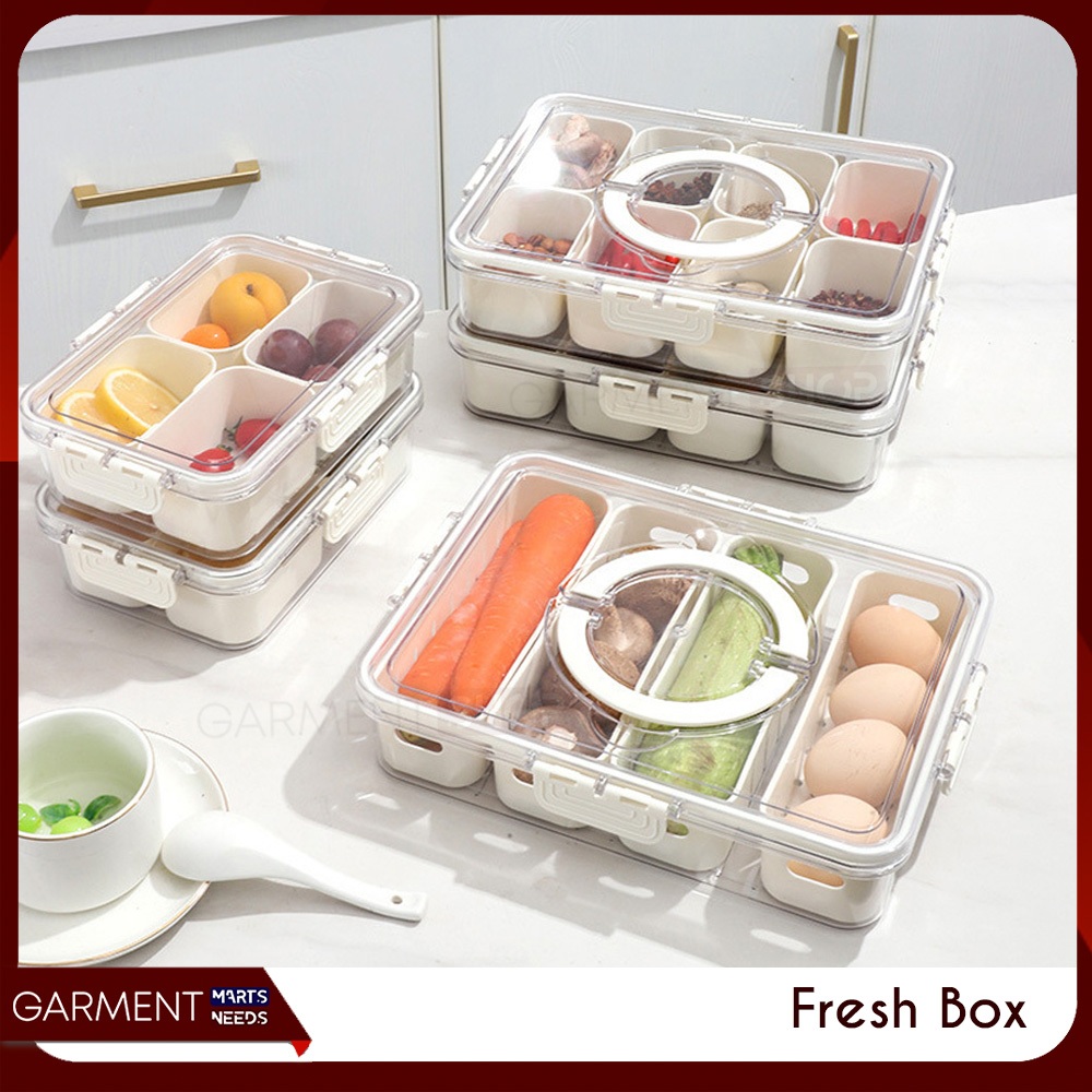 1 Set Food Container Refrigerator Fresh Box Wadah Bahan Makanan Kulkas Piknik Large Capacity Food St
